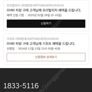 Gv80 프리빌리지