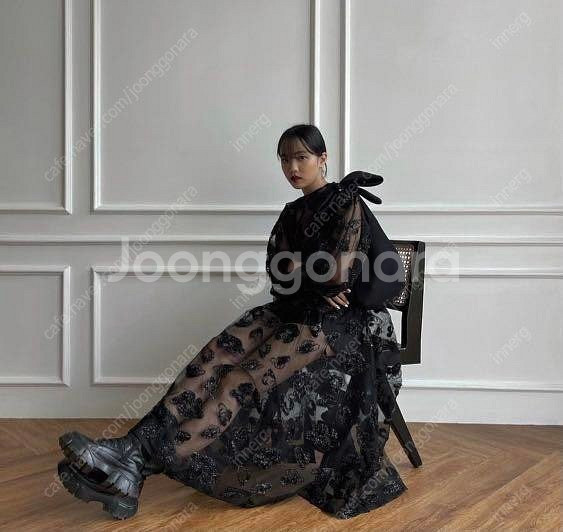 h&m 시몬로샤 콜라보 틴셀 패턴 드레스 레이어드원피스...--3