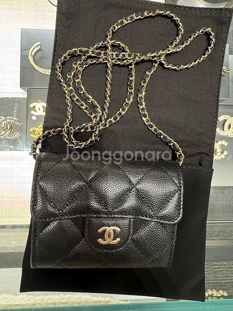 샤넬 카드지갑체인--2