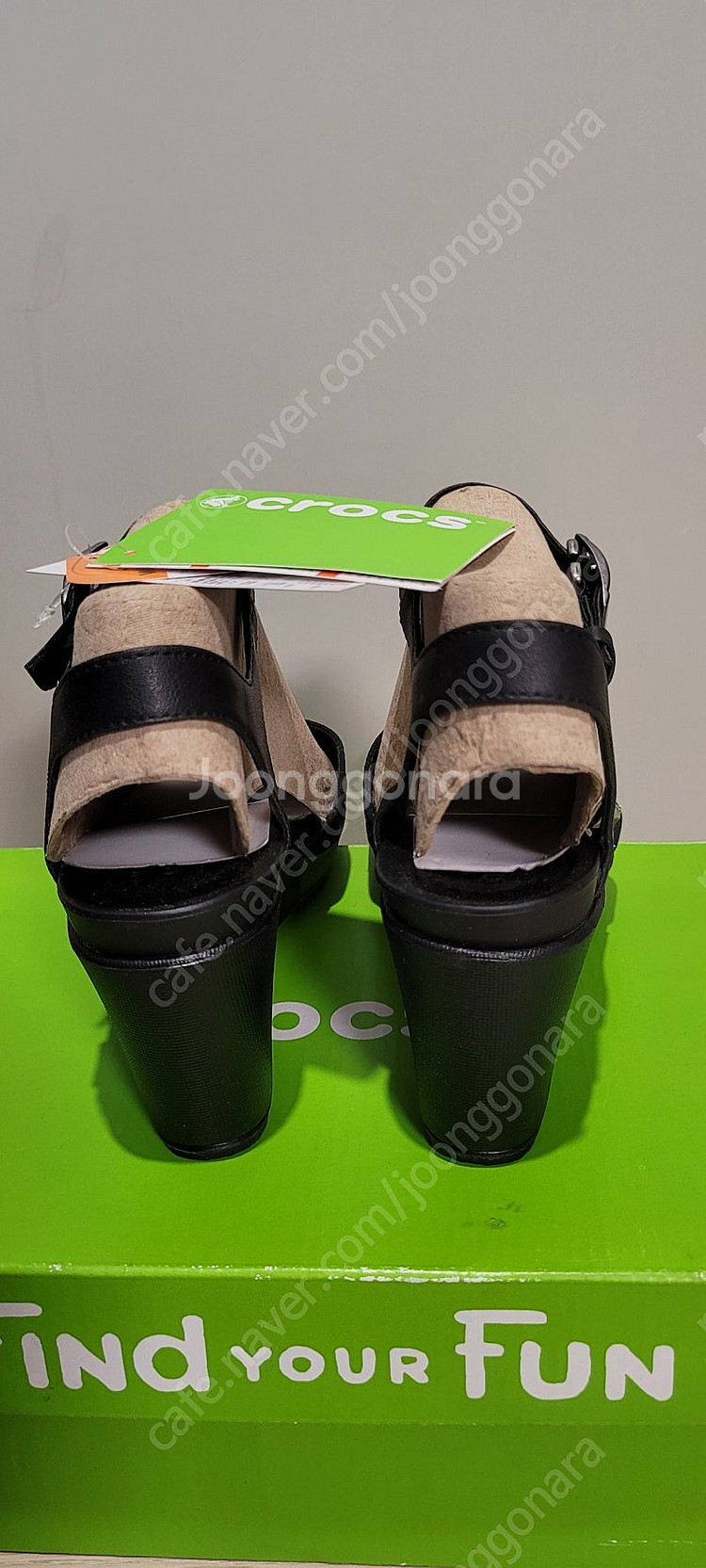 크록스 앵클스트랩 웨지샌들ㅡ새상품--2