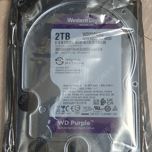 WD Purple CCTV 용 하드 HDD 새상품 2테라 팝니다