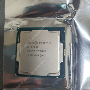 인텔 i7-8700K CPU 대구 직거래로 팔아요