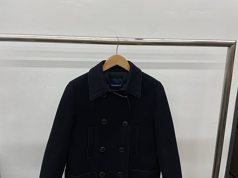 여성55)빈폴 울 구스다운 패딩 코트,빈폴 울 캐시미어 코트 판매합니다. 이미지