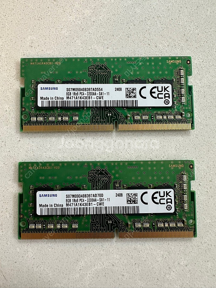 삼성전자 노트북 메모리 양면 DDR4 3200 8G 2...--0