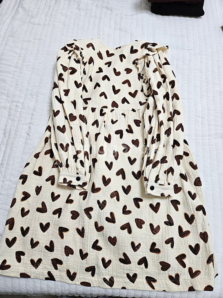 리미떼두두 하트 러플 원피스 3XL 140--4