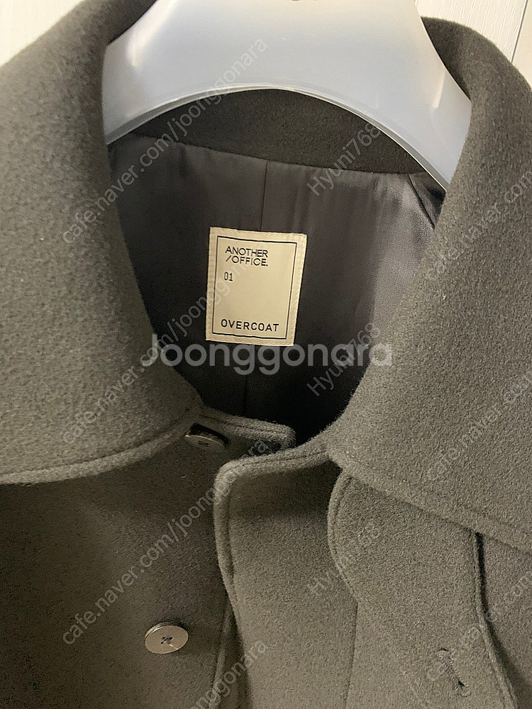 어나더오피스22fw레거시 발마칸코트차콜브라운판매--1