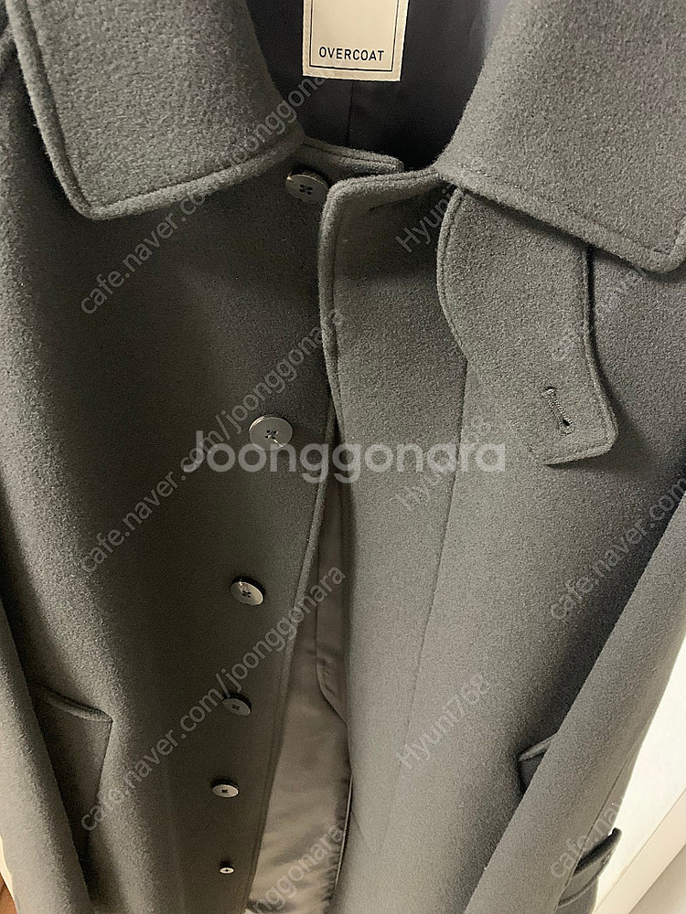 어나더오피스22fw레거시 발마칸코트차콜브라운판매--2