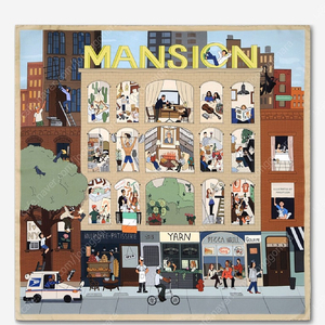 STUDIO YARN)스튜디오얀 맨션 스카프 머플러 목도리 MANSION(90x90)