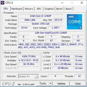 cpu i5-12400F 택포