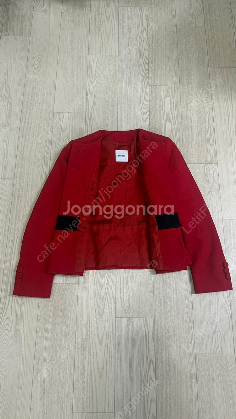 MOSCHINO 모스키노 빈티지 여성용 울 볼레로 크롭...--2