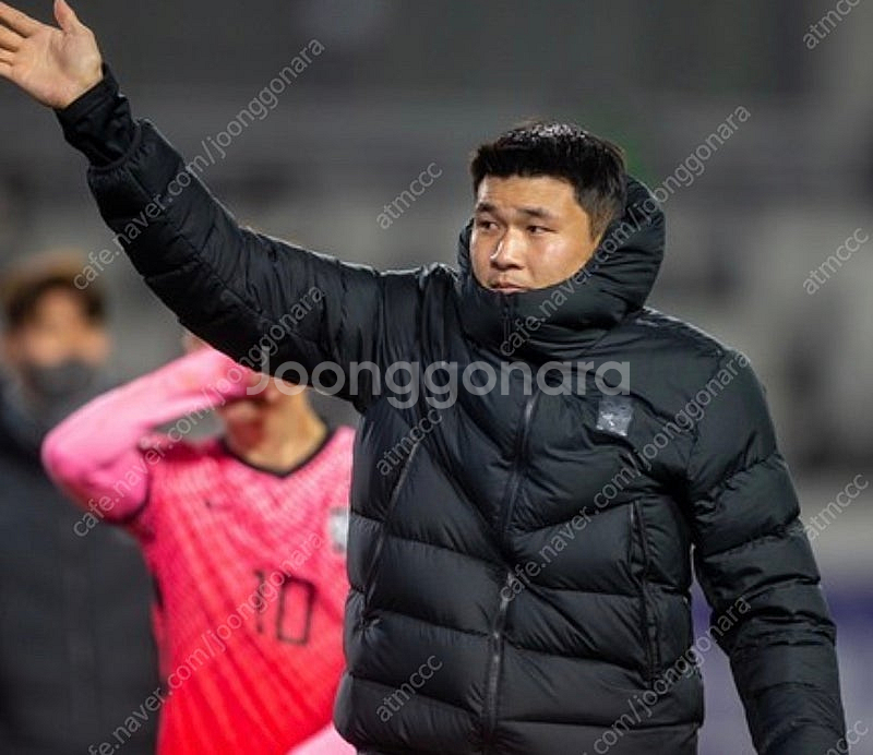 대한민국 축구대표팀 국가대표 패딩 선수용 국대 숏패딩--2