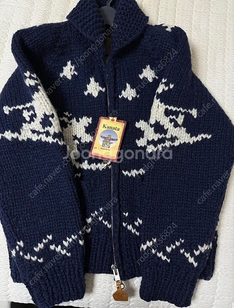 얼바닉30 코위찬 가디건 네이비--1