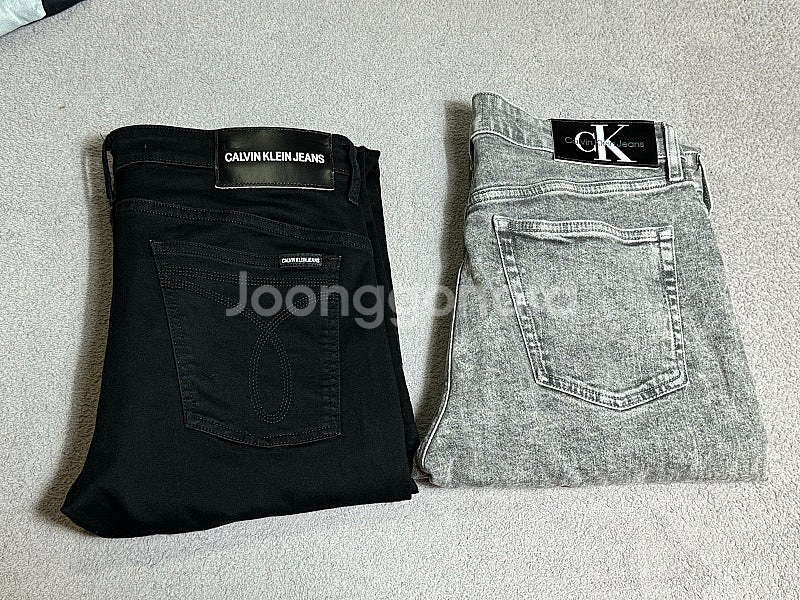 32 CK캘빈클라인 블랙진 스트레이트 데님 청바지--0