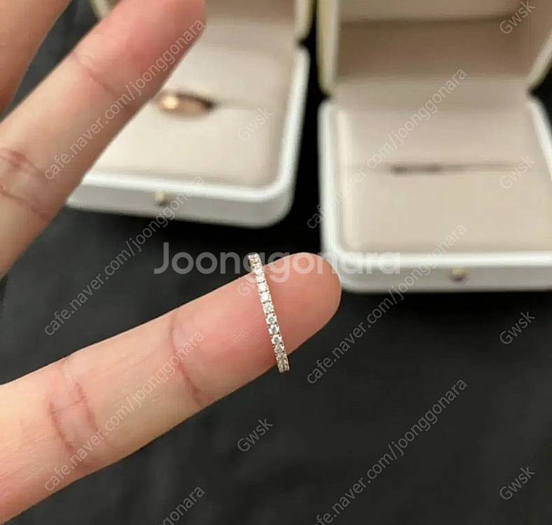 부쉐론 클래식 웨딩 밴드 링 여성 48호 +골든듀 가드...--5