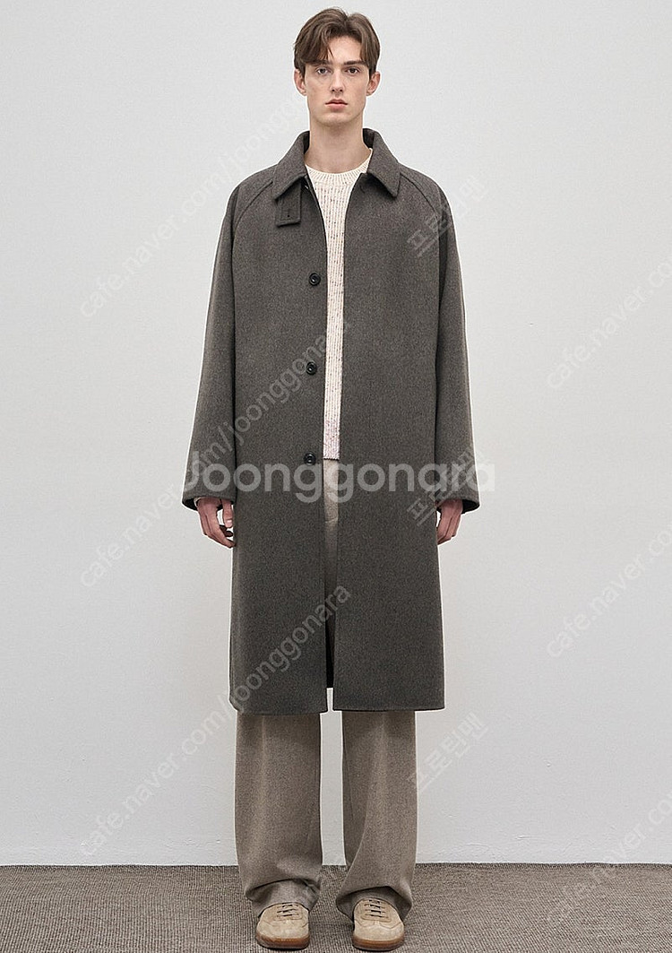 타임옴므 23FW 캐시미어 블렌드 발마칸 코트 105사...--0