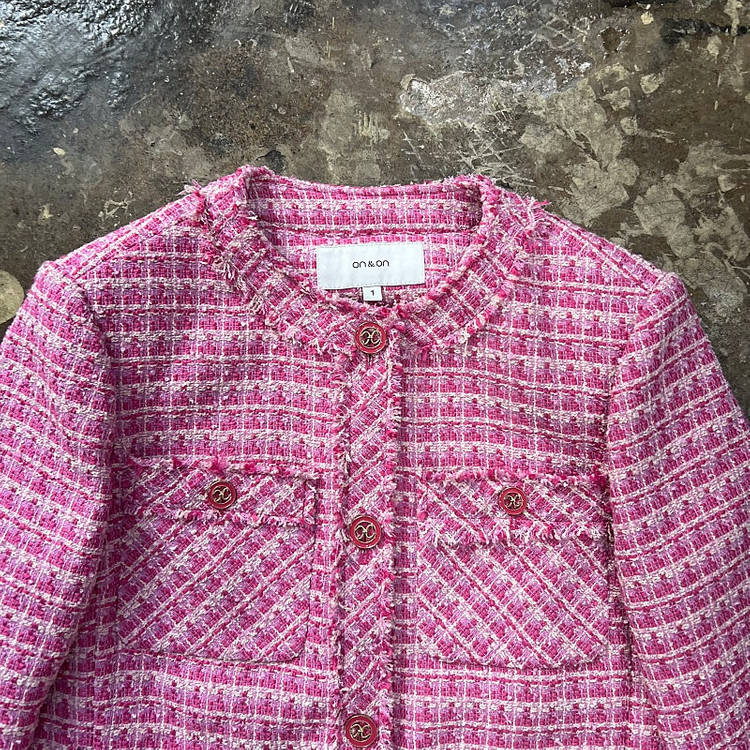 55) 온앤온 트위드 자켓 마이 블레이져 샤넬자켓 오즈세컨 시스템 타임 마인 sjsj 이미지