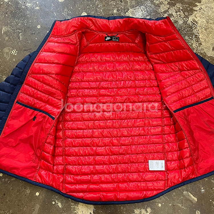 100) 나이키 파리 생제르맹 덕다운 경량 패딩점퍼 팩커블--5