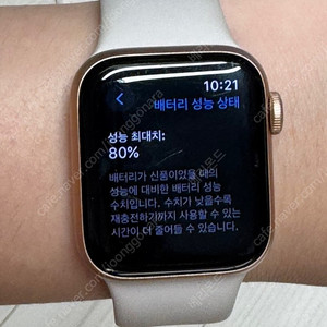 Apple 애플워치 SE, 40mm, 골드 알루미늄 케이스