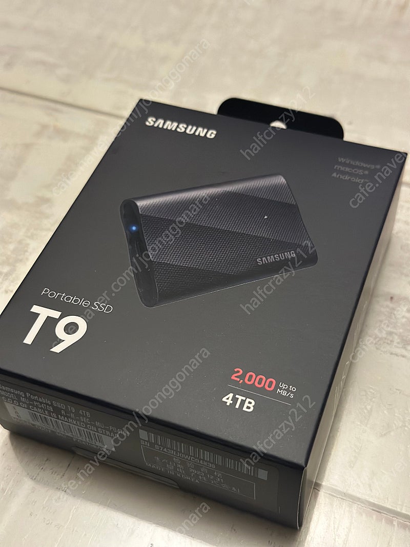 삼성전자 포터블 SSD T9 (4TB)--0