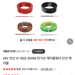 전선 hiv iv 4sq 300m