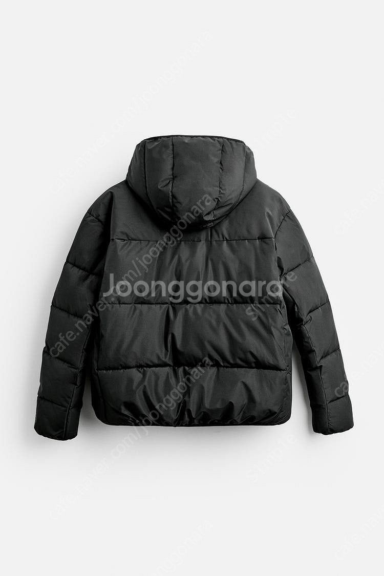 [새상품] ZARA 남성 후드 패딩 점퍼 자라 블랙--1