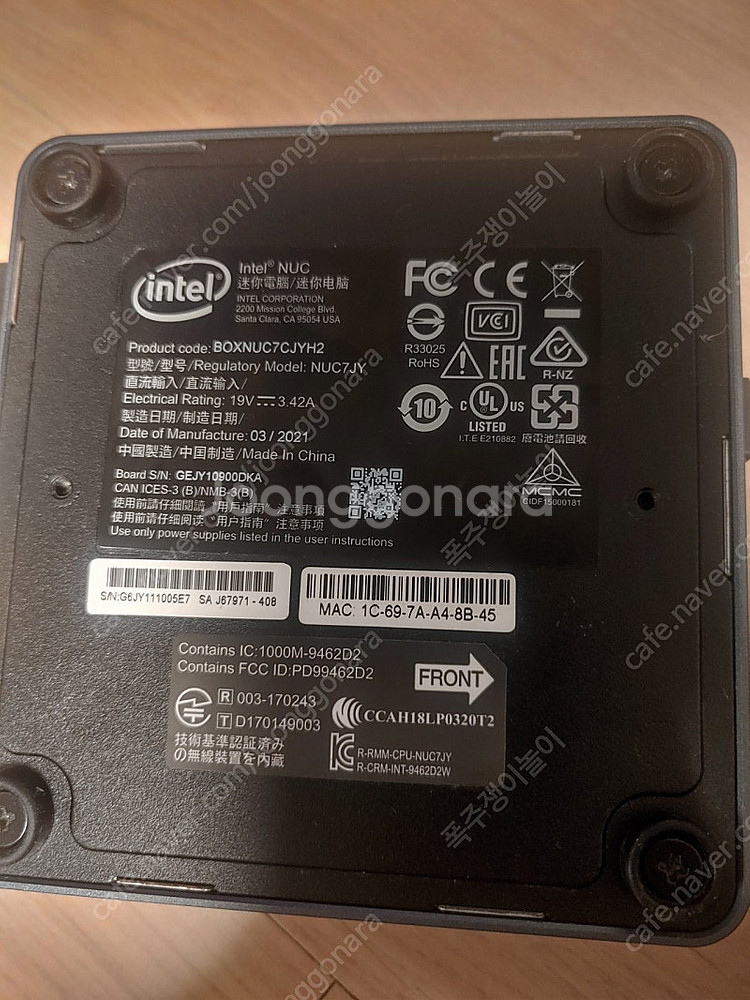 미니 본체 nuc7cjyh 베어본 PC--3