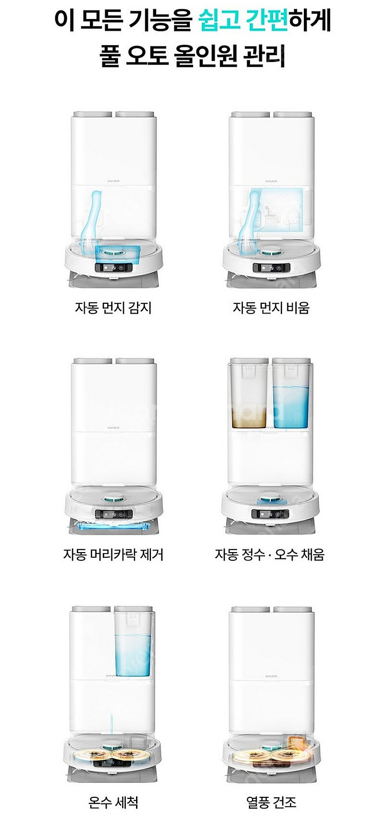 에브리봇 Q9 올인원로봇청소기 미개봉--2
