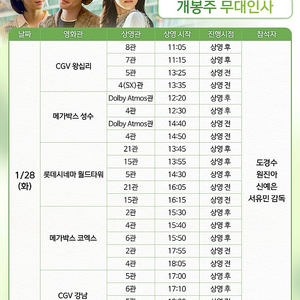 1/28(화) 말할 수 없는 비밀 코엑스 무대인사 D열 통로 단석 양도합니다