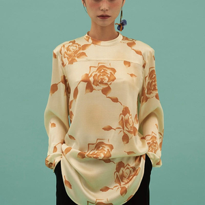 티크 teak ROSE SILK BLOUSE