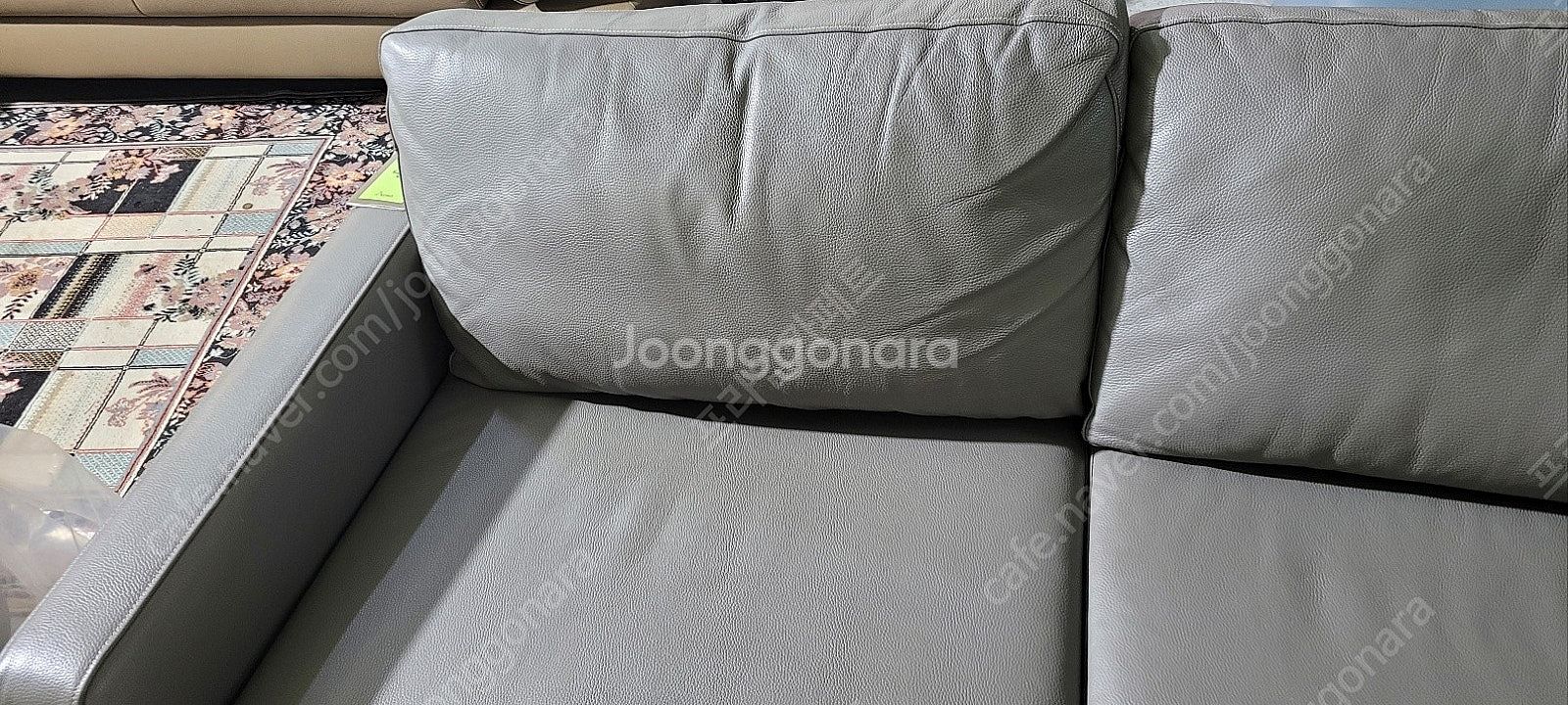 *판매* 자코모 모네 이태리 천연 통가죽 3인 소파 급...--5
