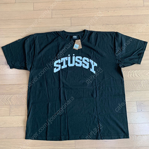 [XXL] stussy 스투시 블록 스포츠 피그먼트 다이드 반팔 티셔츠 블랙