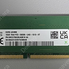 하이닉스 ddr5 5600 16gb 하금치 언락 22년산