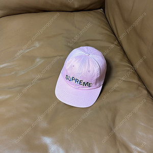 Supreme 슈프림 아크로고 핑크 6패널 볼캡 모자 (Washed Pink)