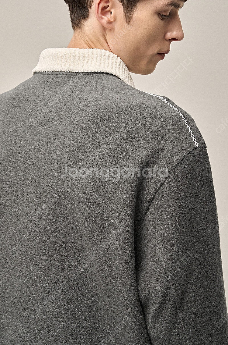 타임옴므 / 23fw 울 블렌드 부클 카라 니트/ 95--2