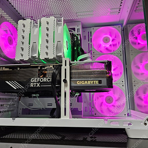 9800x3d, rtx4080 화이트 어항 본체