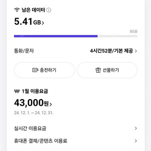 SKT 데이터 2기가 일괄 1500원 판매합니다.