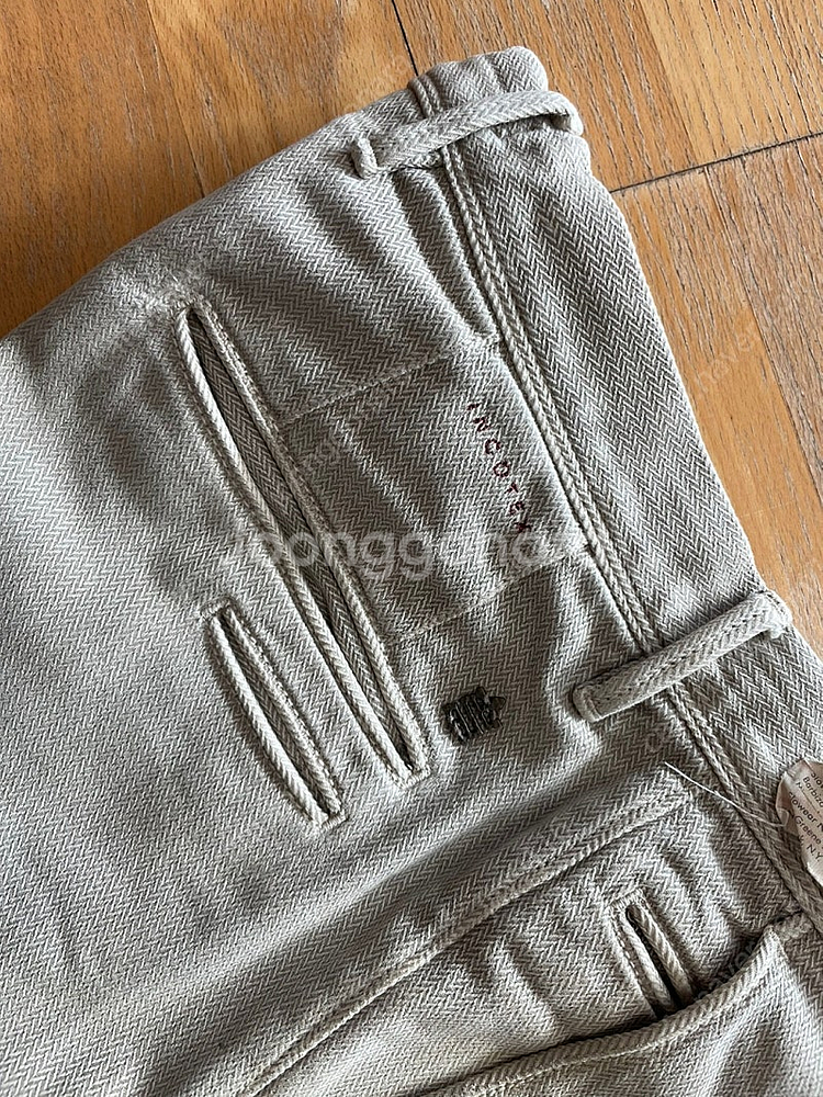 인코텍스 레드라인 6포켓 헤링본패턴 워시드 코튼 슬랙스...--4