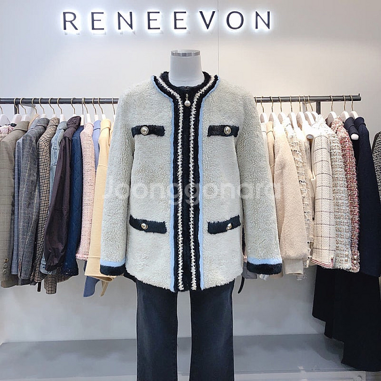 레니본 79만원데 진주 샤넬 무스탕 코트--3