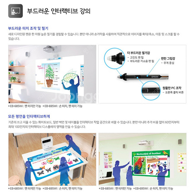 고급형 엡슨 초단초점 EB-695wi 거의 새것--1