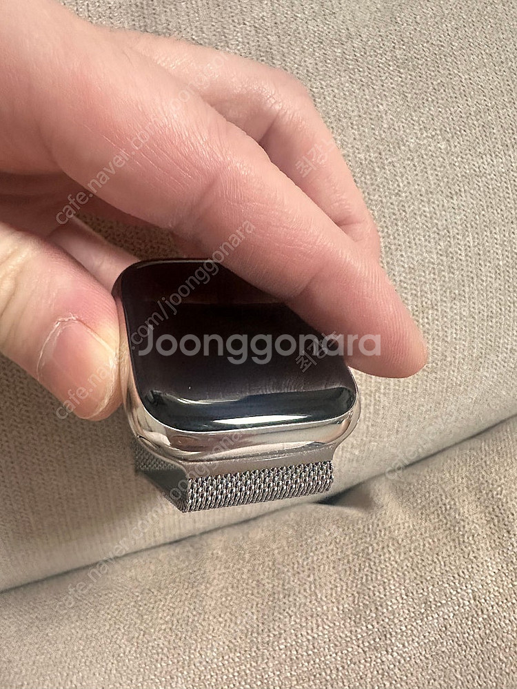 애플워치 8 45mm 스테인리스 실버 셀룰러,밀레니즈 ...--5