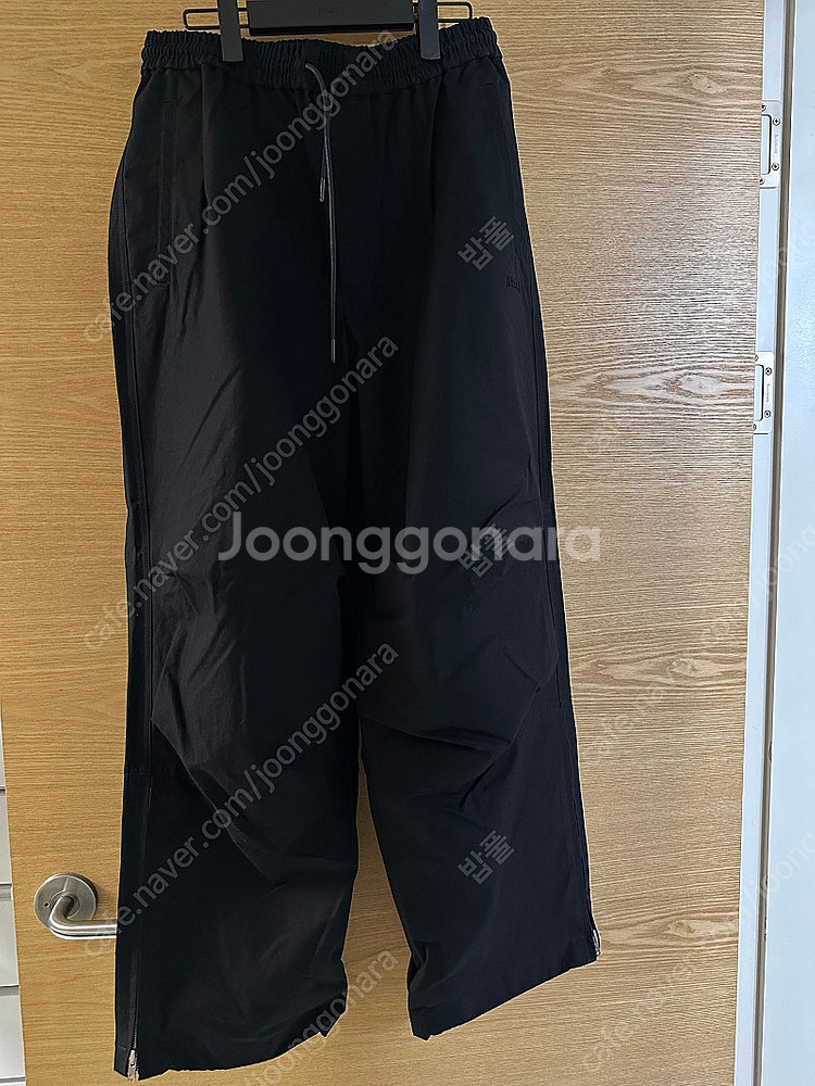 준지 코튼 와이드핏 팬츠 블랙 44--0