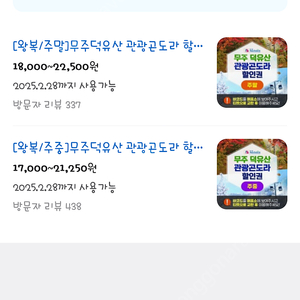 무주 곤도라 1/30일 예약권 5인