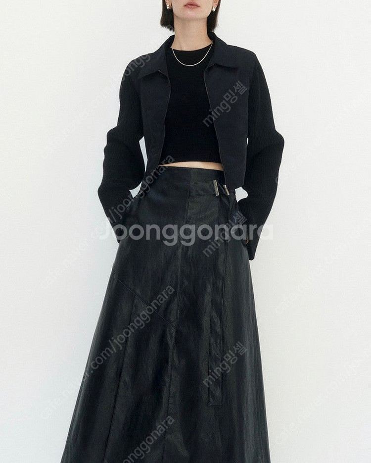 트리밍버드 Knit sleeve cropped jack...--2