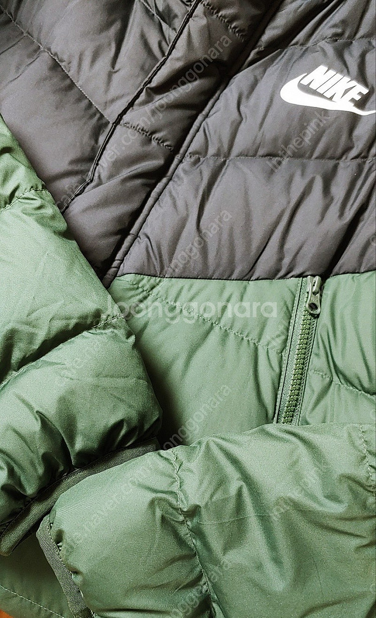 [L] 나이키 덕다운 롱패딩점퍼 블랙카키1149--3