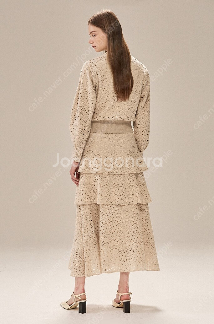 한섬 오브제[새옷]밴딩 레이어드 티어드 스커트(정상가62.5)--4