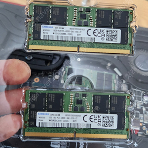 노트북 삼성메모리 DDR5 16gb 4800hz 2개팝니다