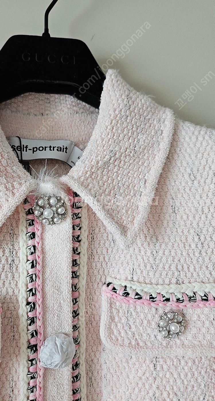self-portrait 보석 단추 가디건--1