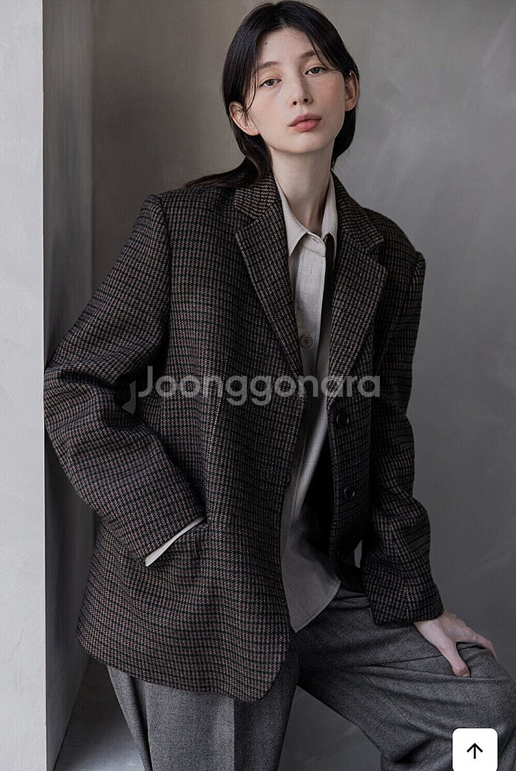 앤니즈 체크 울 자켓 Check wool jacket--1