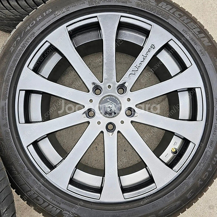 Bmw f10 5시리즈용 윈드래그 18인치 역조휠타이어셋 팝니다.--4