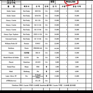 [치위생] 수기구 , 덴티폼 미사용 300,000원에 올립니다.